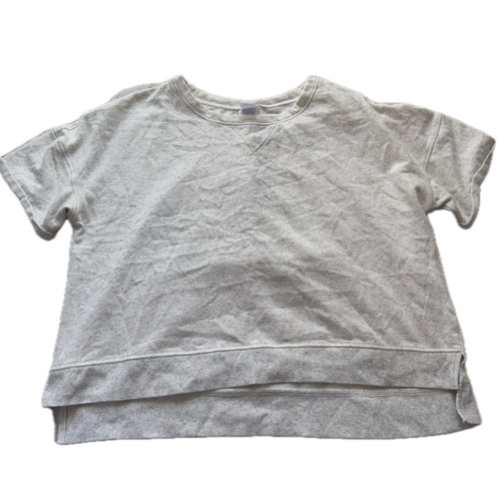 stars above heather grey cropped short sleeve